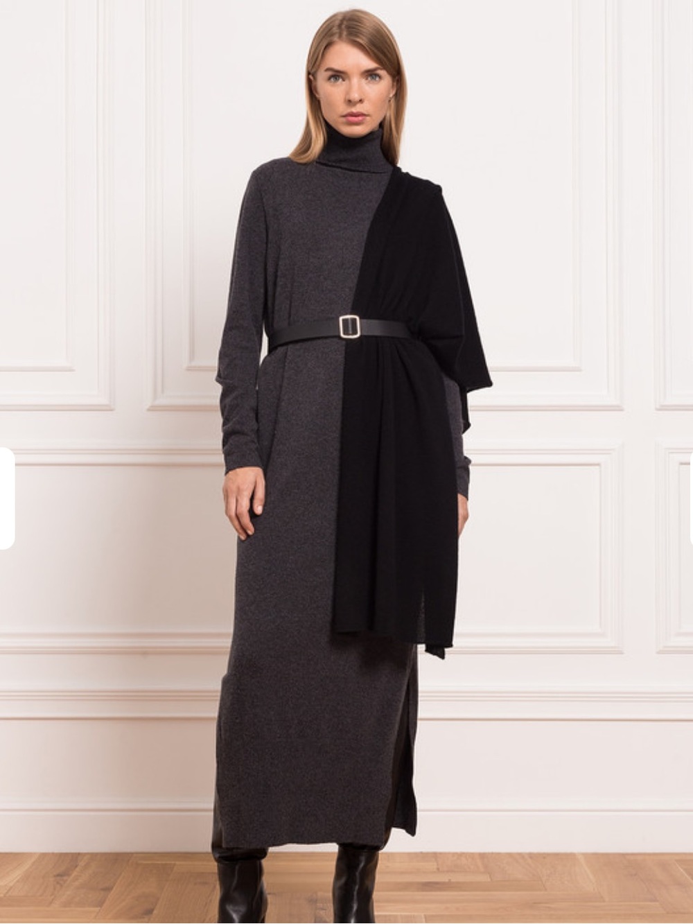 Allude Wool and Cashmere-blend Turtleneck Maxi Dress